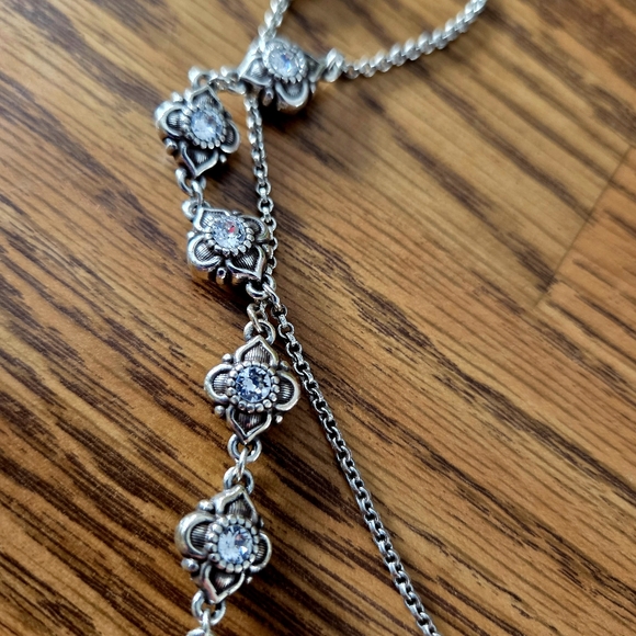 BRIGHTON "Alcazar" Vintage Long Length Crystal And Silver Necklace BOHEMIAN! - Picture 9 of 14